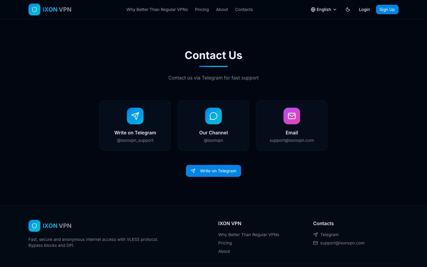 IXON VPN — лендинг премиум VPN-сервиса — 5