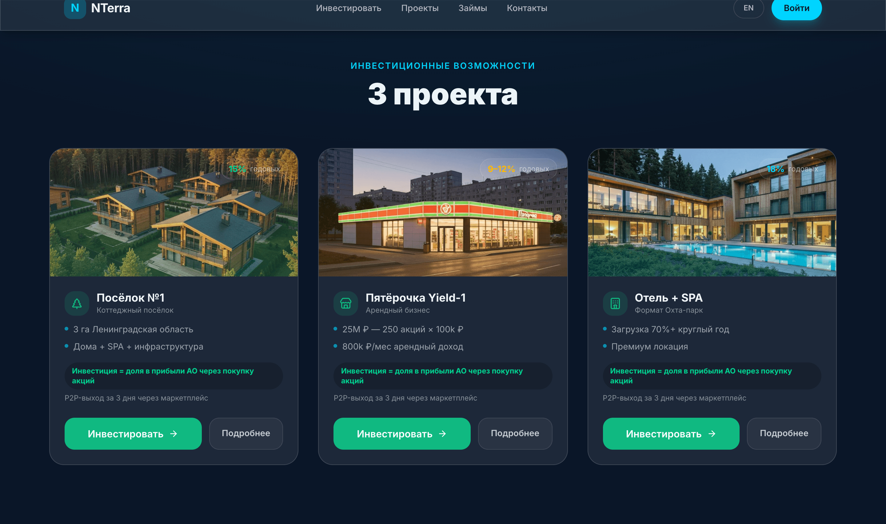 NTerra — шаблон инвестиционного маркетплейса недвижимости — 4